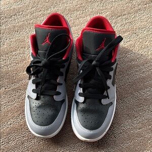 Kids Black and Red Sneakers